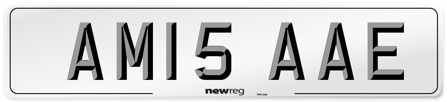 AM15 AAE Number Plate from New Reg